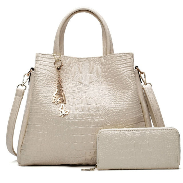 2 Set Fashion PU Leather Shoulder Bags 2021 Women Bag High Quality Ladies Handbags Tote Bag Purses Designer large Bolsos Mujer
