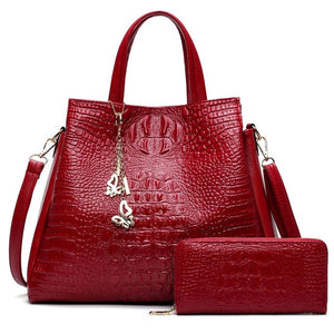 2 Set Fashion PU Leather Shoulder Bags 2021 Women Bag High Quality Ladies Handbags Tote Bag Purses Designer large Bolsos Mujer