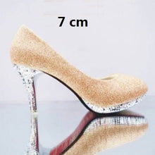 Load image into Gallery viewer, Crystal Women&#39;s Wedding Shoes Woman Bridal Evening Party Red High Heels Shoes Sexy Women Pumps Glitter White Bridal Shoes