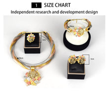 Load image into Gallery viewer, 2021 African Nigerian Bracelet Ring Pendant Fashion Jewelry Charm Necklace Earrings Dubai Gold Sets for Women Wedding Bridal