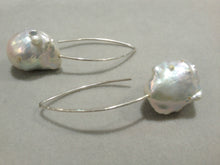 Load image into Gallery viewer, Baroque Big Freshwater Pearl Earrings Real 925  Silver Fashion Jewelry