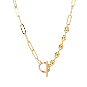 2021 New Trendy Chain Women Pendant Necklace Choker Unisex Gold Color Fashion Paperclip Chain Necklace For Women Jewelry Gift