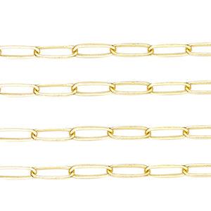 SAUVOO Rectangle Link Cable Chain Metal Link Cable Chain Necklace Gold Oval Paperclip Chain For Jewelry Women Men 1Meter