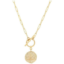 Load image into Gallery viewer, 18K Gold Moon Star Lion Evil Eye Pendant Necklace Medallion Paperclip Chian Choker Layering Jewery for Women Girls