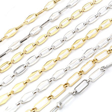 Load image into Gallery viewer, New Stainless Steel Link Cable Chain Necklace Gold Silver Color Oval Paperclip Chain DIY Jewelry Women Men Link Chain Jewelry