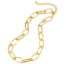 Load image into Gallery viewer, Gold Chain Necklace And Bracelet For Women Ladies Dainty And Chunky Chain Link Paperclip Jewelry Cuba Necklace