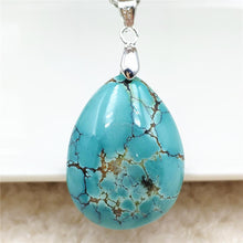 Load image into Gallery viewer, 100% Natural Turquoise Blue Pendant 32x22x10mm Water Drop Women Men Turquoise Necklace Pendant Fashion Jewelry AAAAA