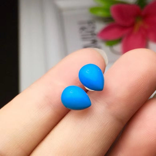 New Coming 100% Natural and Real Turquoise Earring 925 sterling silver Wholesales Fine jewelry