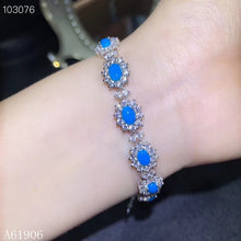 Load image into Gallery viewer, KJJEAXCMY boutique jewelry 925 sterling silver inlaid natural blue turquoise gemstone female bracelet support detection luxury