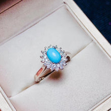 Load image into Gallery viewer, 100% Natural and Real Turquoise Ring 925 sterling silver Wholesales Fine jewelry