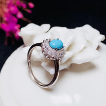 Load image into Gallery viewer, 100% Natural and Real Turquoise Ring 925 sterling silver Wholesales Fine jewelry