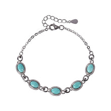 Load image into Gallery viewer, Bastiee Luxury Bracelets silver 925 jewelry charm bracelet for women Turquoise natural stone hmong handmade