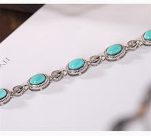 Load image into Gallery viewer, Bastiee Luxury Bracelets silver 925 jewelry charm bracelet for women Turquoise natural stone hmong handmade