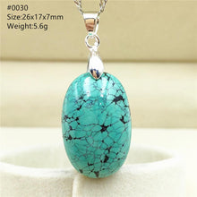 Load image into Gallery viewer, Genuine Natural Turquoise Green Oval Pendant Women Men 26x17x7mm Turquoise Necklace Pendant Jewelry AAAAA