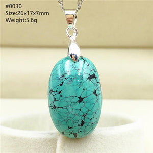 Genuine Natural Turquoise Green Oval Pendant Women Men 26x17x7mm Turquoise Necklace Pendant Jewelry AAAAA