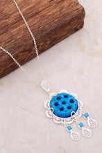 Load image into Gallery viewer, Syriac Evil Eye Silver Necklace Hand Made Silver Jewellery