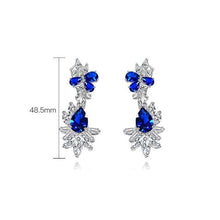 Load image into Gallery viewer, GICA 100% 925 Sterling Silver 8*12mm Pear Ruby Sapphire High Carbon Diamond Drop Earrings For Women Sparkling Fine Jewelry Gift