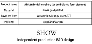 2021 Fashion African Nigerian Ring Pendant Bracelet Jewelry Charm Necklace Earrings Dubai Gold Sets for Women Wedding Bridal