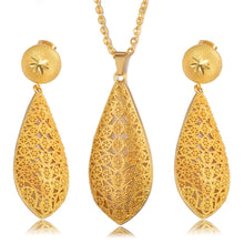 Load image into Gallery viewer, Dubai India Gold Women wedding girl Necklace Earrings Pendant Jewelry Sets Nigerian African Ethiopia Party DIY charms gift ws37