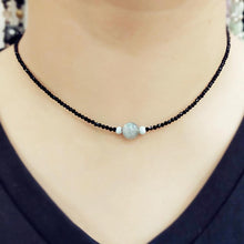 Load image into Gallery viewer, Lii Ji REAL Black Spinels Labradorite Larimar Choker Necklace Delicate 40-45cm(16-18&#39;&#39;) Drop shipping