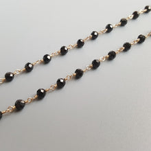 Load image into Gallery viewer, Lily Jewelry Black Spinel 3mm Necklace 925 Sterling Silver Gold color Handmade Delicate Neckalce 45cm For Gift Dropshipping