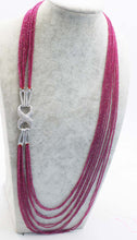 Load image into Gallery viewer, 10rows red spinel  necklace 2mm round faceted  28-36inch nature  wholesale beads