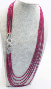 10rows red spinel  necklace 2mm round faceted  28-36inch nature  wholesale beads