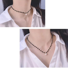 Load image into Gallery viewer, Free shipping new design handmade tiny natural real pearl spinel beads girl choker necklace with extension wedding gift girl