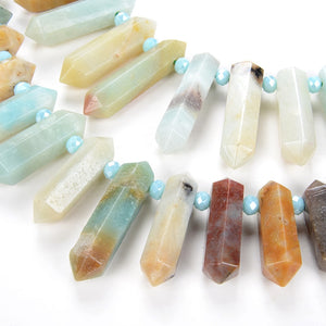 6-12X20-45mm Natural Rock Crystal Unique Quartz Strand Rough Pointed Pendant Beads for Necklace Earrings Spinel Stone Sunlight