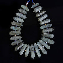 Load image into Gallery viewer, 6-12 X 20-45mm Natural Rock Crystal Unique Quartz Beads Strand Rough Pointed Pendant Beads for Necklace Earrings Spinel Stone