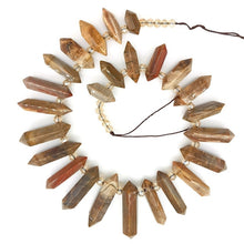 Load image into Gallery viewer, 6-12 X 20-45mm Natural Rock Crystal Unique Quartz Beads Strand Rough Pointed Pendant Beads for Necklace Earrings Spinel Stone