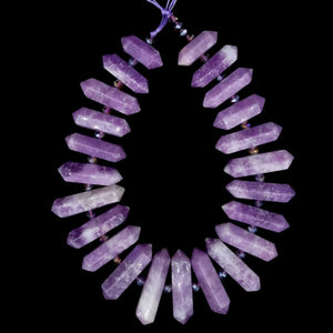 6-12 X 20-45mm Natural Rock Crystal Unique Quartz Beads Strand Rough Pointed Pendant Beads for Necklace Earrings Spinel Stone