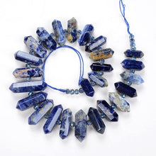 Load image into Gallery viewer, 6-12 X 20-45mm Natural Rock Crystal Unique Quartz Beads Strand Rough Pointed Pendant Beads for Necklace Earrings Spinel Stone