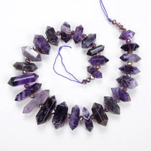 Load image into Gallery viewer, 6-12 X 20-45mm Natural Rock Crystal Unique Quartz Beads Strand Rough Pointed Pendant Beads for Necklace Earrings Spinel Stone