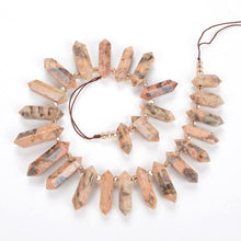 Load image into Gallery viewer, 6-12 X 20-45mm Natural Rock Crystal Unique Quartz Beads Strand Rough Pointed Pendant Beads for Necklace Earrings Spinel Stone