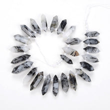 Load image into Gallery viewer, 6-12 X 20-45mm Natural Rock Crystal Unique Quartz Beads Strand Rough Pointed Pendant Beads for Necklace Earrings Spinel Stone