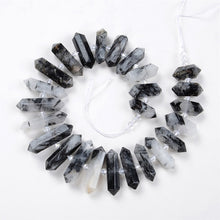 Load image into Gallery viewer, 6-12 X 20-45mm Natural Rock Crystal Unique Quartz Beads Strand Rough Pointed Pendant Beads for Necklace Earrings Spinel Stone