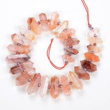 Load image into Gallery viewer, 6-12 X 20-45mm Natural Rock Crystal Unique Quartz Beads Strand Rough Pointed Pendant Beads for Necklace Earrings Spinel Stone