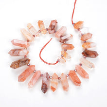 Load image into Gallery viewer, 6-12 X 20-45mm Natural Rock Crystal Unique Quartz Beads Strand Rough Pointed Pendant Beads for Necklace Earrings Spinel Stone