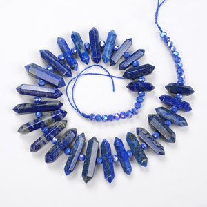 6-12 X 20-45mm Natural Rock Crystal Unique Quartz Beads Strand Rough Pointed Pendant Beads for Necklace Earrings Spinel Stone