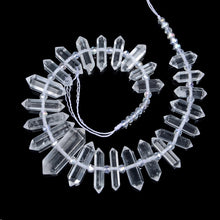 Load image into Gallery viewer, 6-12 X 20-45mm Natural Rock Crystal Unique Quartz Beads Strand Rough Pointed Pendant Beads for Necklace Earrings Spinel Stone