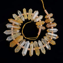 Load image into Gallery viewer, 6-12 X 20-45mm Natural Rock Crystal Unique Quartz Beads Strand Rough Pointed Pendant Beads for Necklace Earrings Spinel Stone