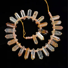 Load image into Gallery viewer, 6-12 X 20-45mm Natural Rock Crystal Unique Quartz Beads Strand Rough Pointed Pendant Beads for Necklace Earrings Spinel Stone