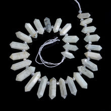 Load image into Gallery viewer, 6-12 X 20-45mm Natural Rock Crystal Unique Quartz Beads Strand Rough Pointed Pendant Beads for Necklace Earrings Spinel Stone