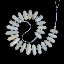 Load image into Gallery viewer, 6-12 X 20-45mm Natural Rock Crystal Unique Quartz Beads Strand Rough Pointed Pendant Beads for Necklace Earrings Spinel Stone