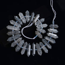 Load image into Gallery viewer, 6-12 X 20-45mm Natural Rock Crystal Unique Quartz Beads Strand Rough Pointed Pendant Beads for Necklace Earrings Spinel Stone