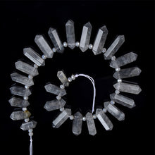 Load image into Gallery viewer, 6-12 X 20-45mm Natural Rock Crystal Unique Quartz Beads Strand Rough Pointed Pendant Beads for Necklace Earrings Spinel Stone