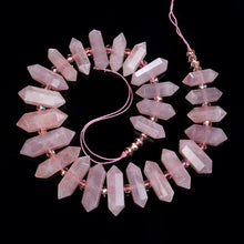 Load image into Gallery viewer, 6-12 X 20-45mm Natural Rock Crystal Unique Quartz Beads Strand Rough Pointed Pendant Beads for Necklace Earrings Spinel Stone