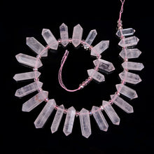 Load image into Gallery viewer, 6-12 X 20-45mm Natural Rock Crystal Unique Quartz Beads Strand Rough Pointed Pendant Beads for Necklace Earrings Spinel Stone