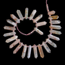 Load image into Gallery viewer, 6-12 X 20-45mm Natural Rock Crystal Unique Quartz Beads Strand Rough Pointed Pendant Beads for Necklace Earrings Spinel Stone